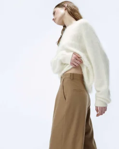 Pull Col Rond En Cachemire Brosse