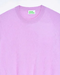 Pull Col Rond En Cachemire Brosse