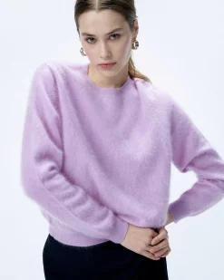 Pull Col Rond En Cachemire Brosse