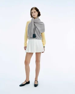 Pull Col Rond Manches Contrastees