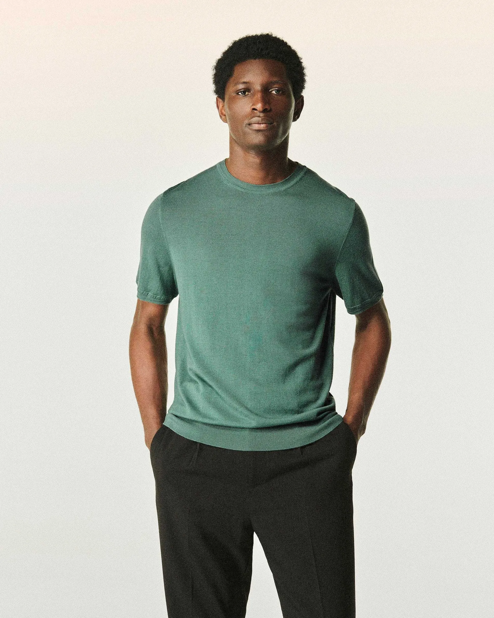 Pull Col Rond Manches Courtes