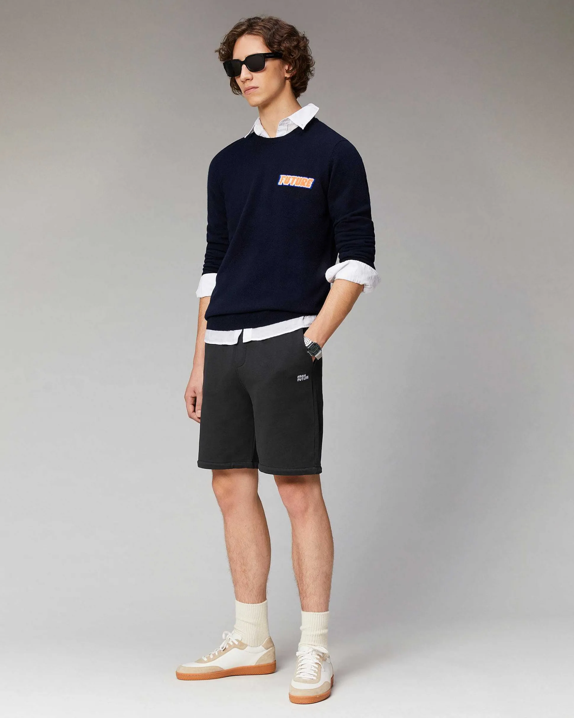 Pull Col Rond Motif Future