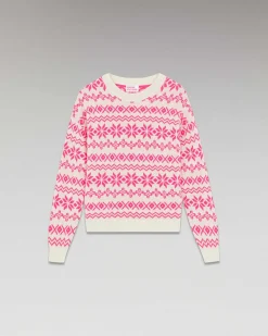 Pull Col Rond Norvegien Bicolore