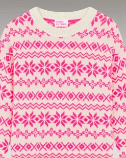 Pull Col Rond Norvegien Bicolore