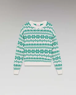 Pull Col Rond Norvegien Bicolore