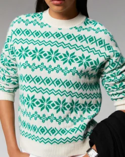 Pull Col Rond Norvegien Bicolore