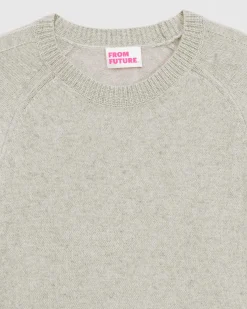 Pull Col Rond Oversize Leger