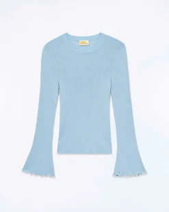 Pull Col Rond Point Bourdon Bicolore