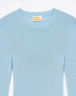 Pull Col Rond Point Bourdon Bicolore