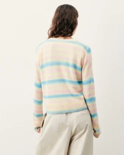 Pull Col Rond Rayures Fondues