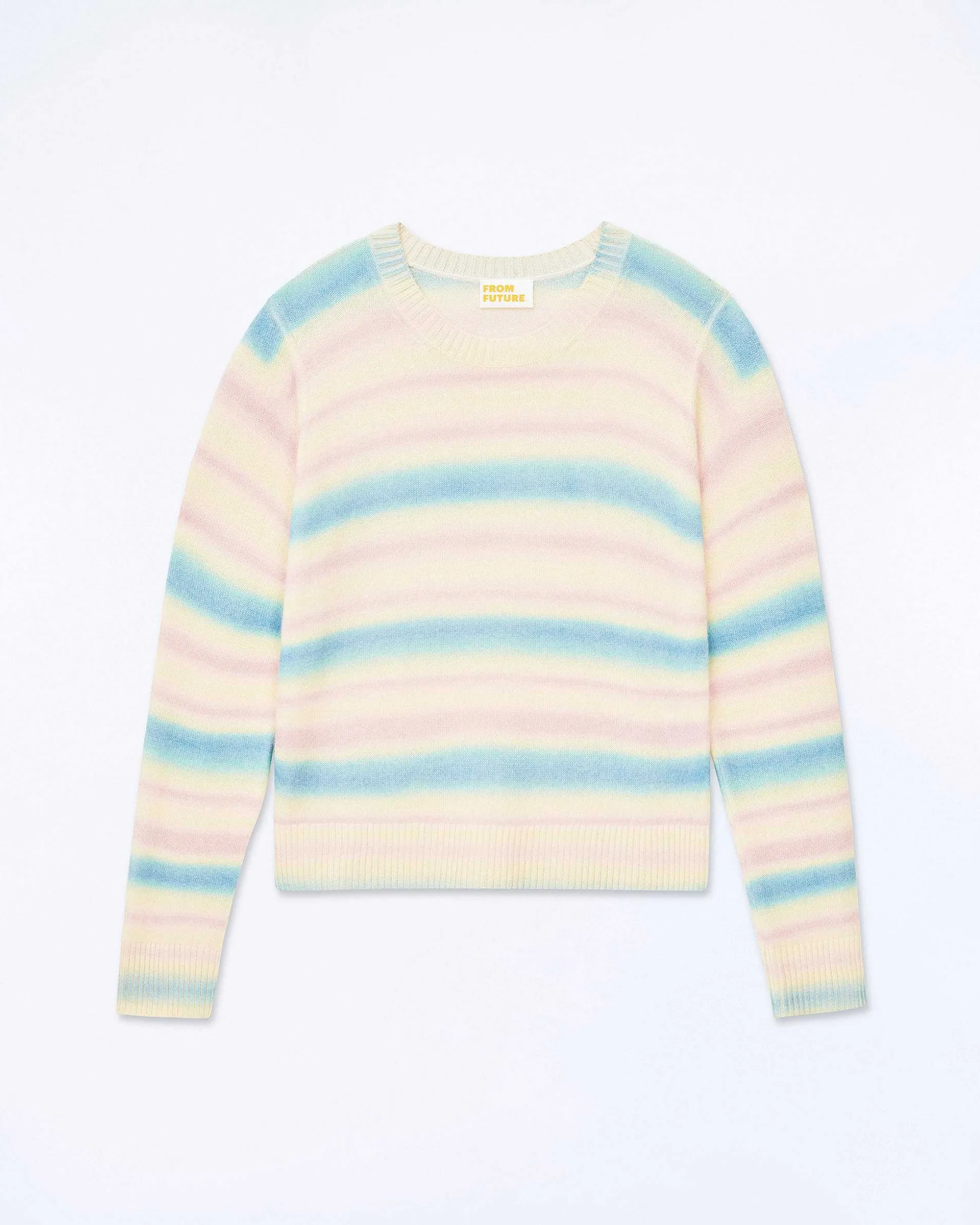 Pull Col Rond Rayures Fondues