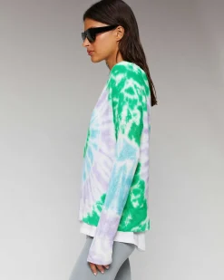 Pull Col Rond Tie And Dye