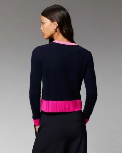 Pull Col Rond Tricolore