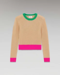 Pull Col Rond Tricolore