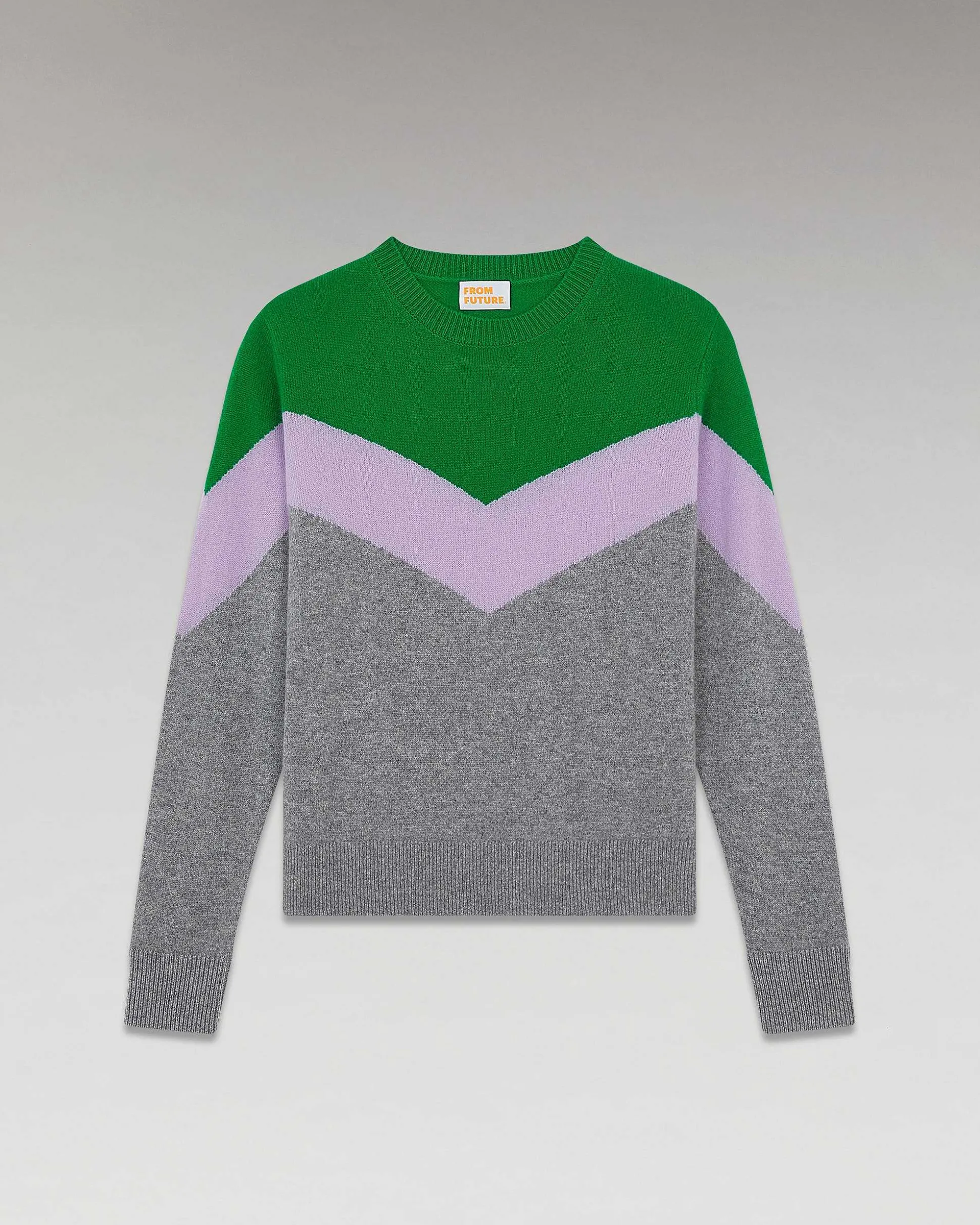 Pull Col Rond Tricolore Leger