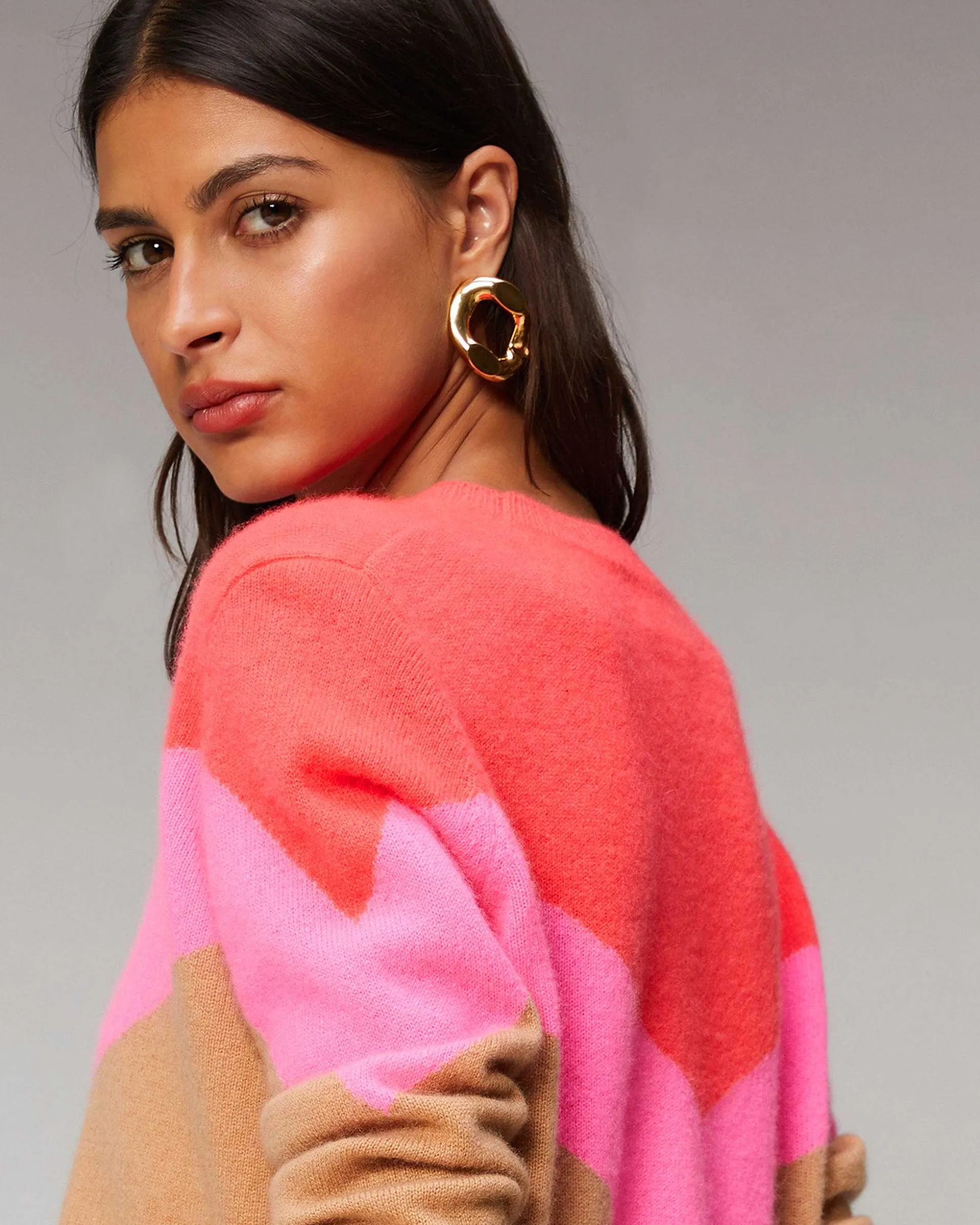 Pull Col Rond Tricolore Leger