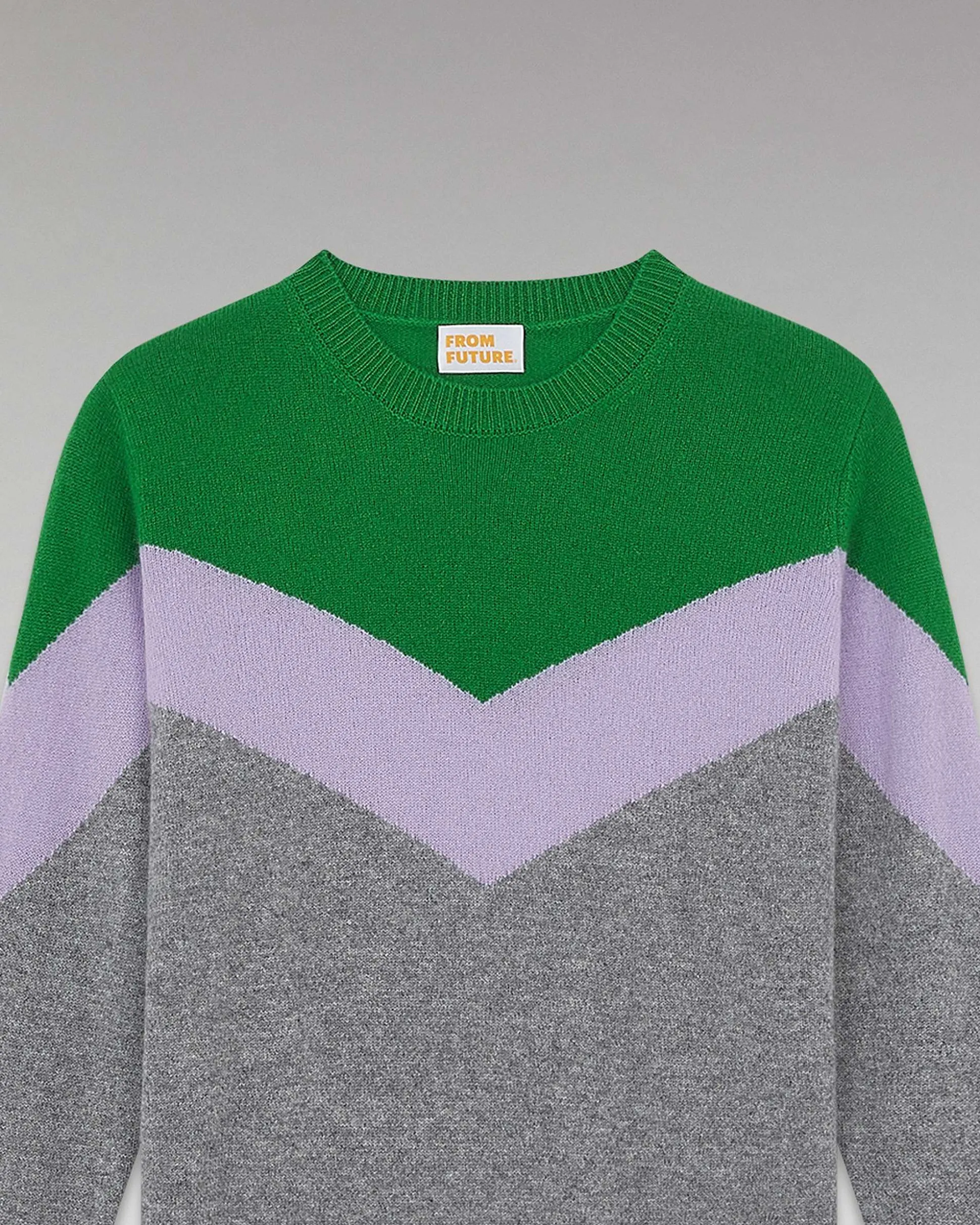 Pull Col Rond Tricolore Leger