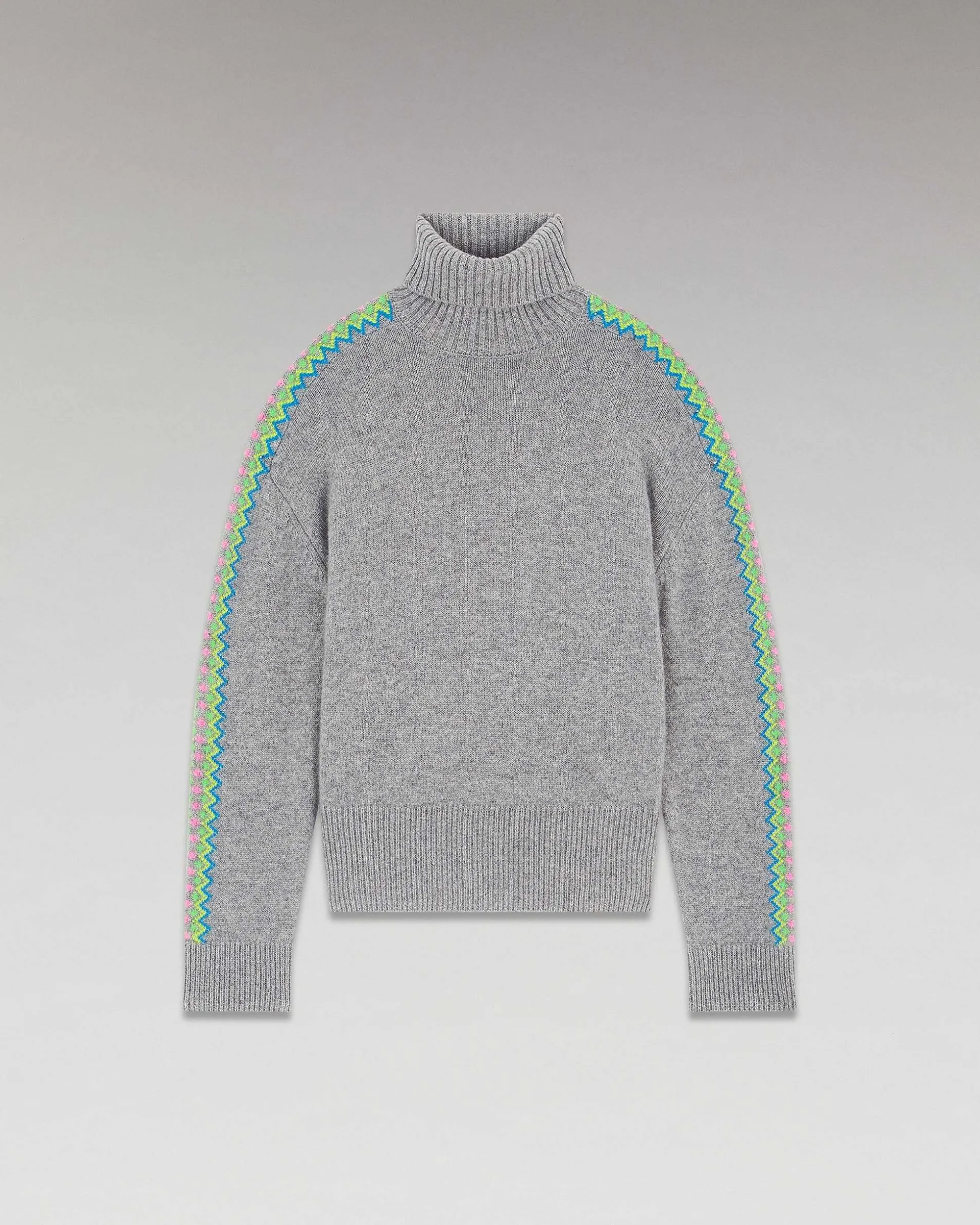 Pull Col Roule Bandes Bicolore