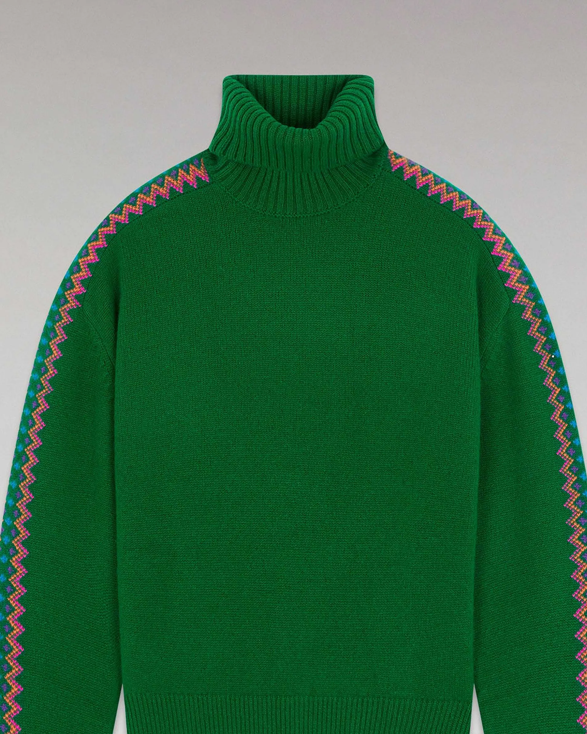 Pull Col Roule Bandes Bicolore