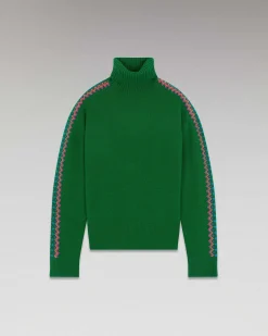 Pull Col Roule Bandes Bicolore