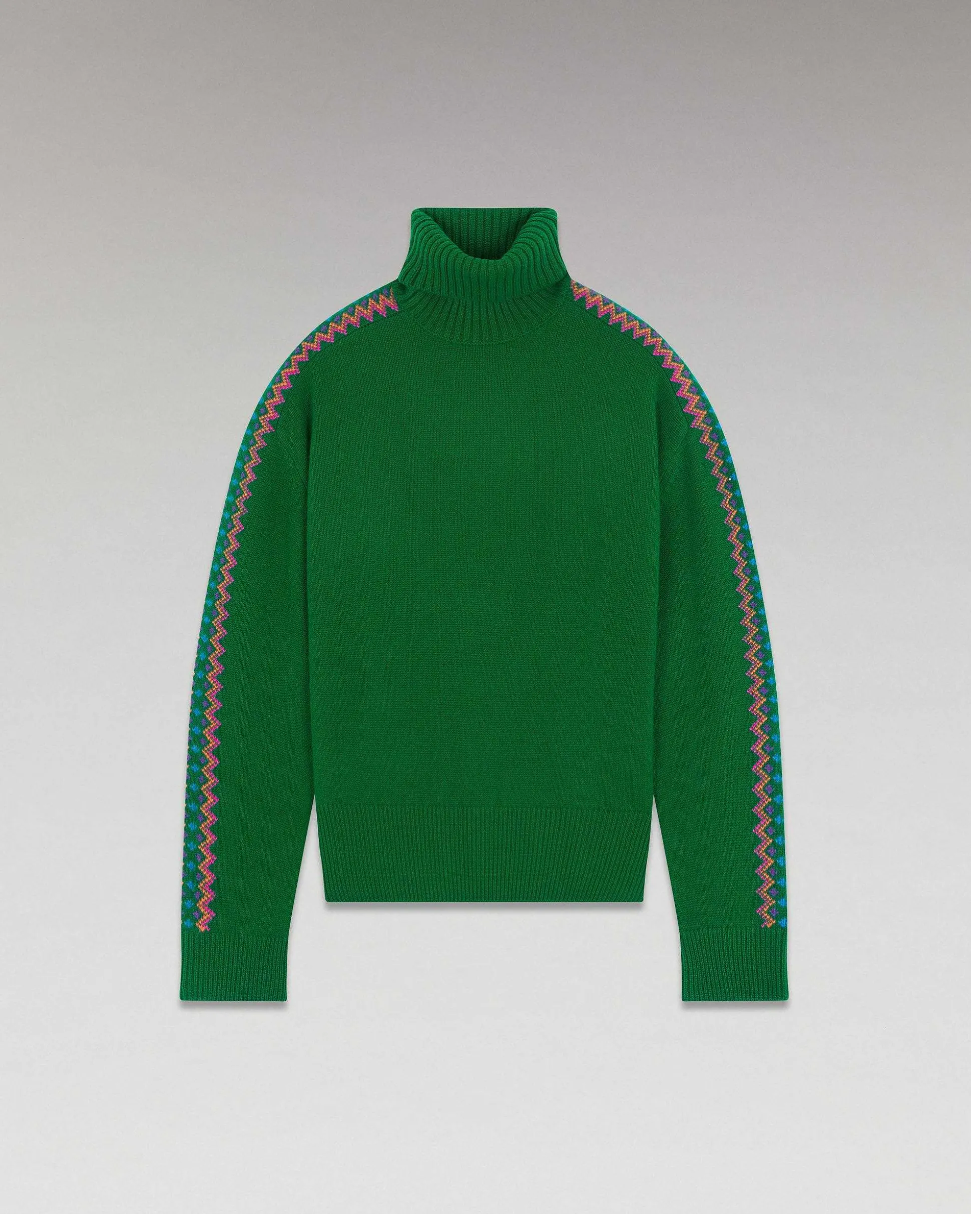 Pull Col Roule Bandes Bicolore