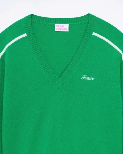 Pull Col V Bandes Fines Future