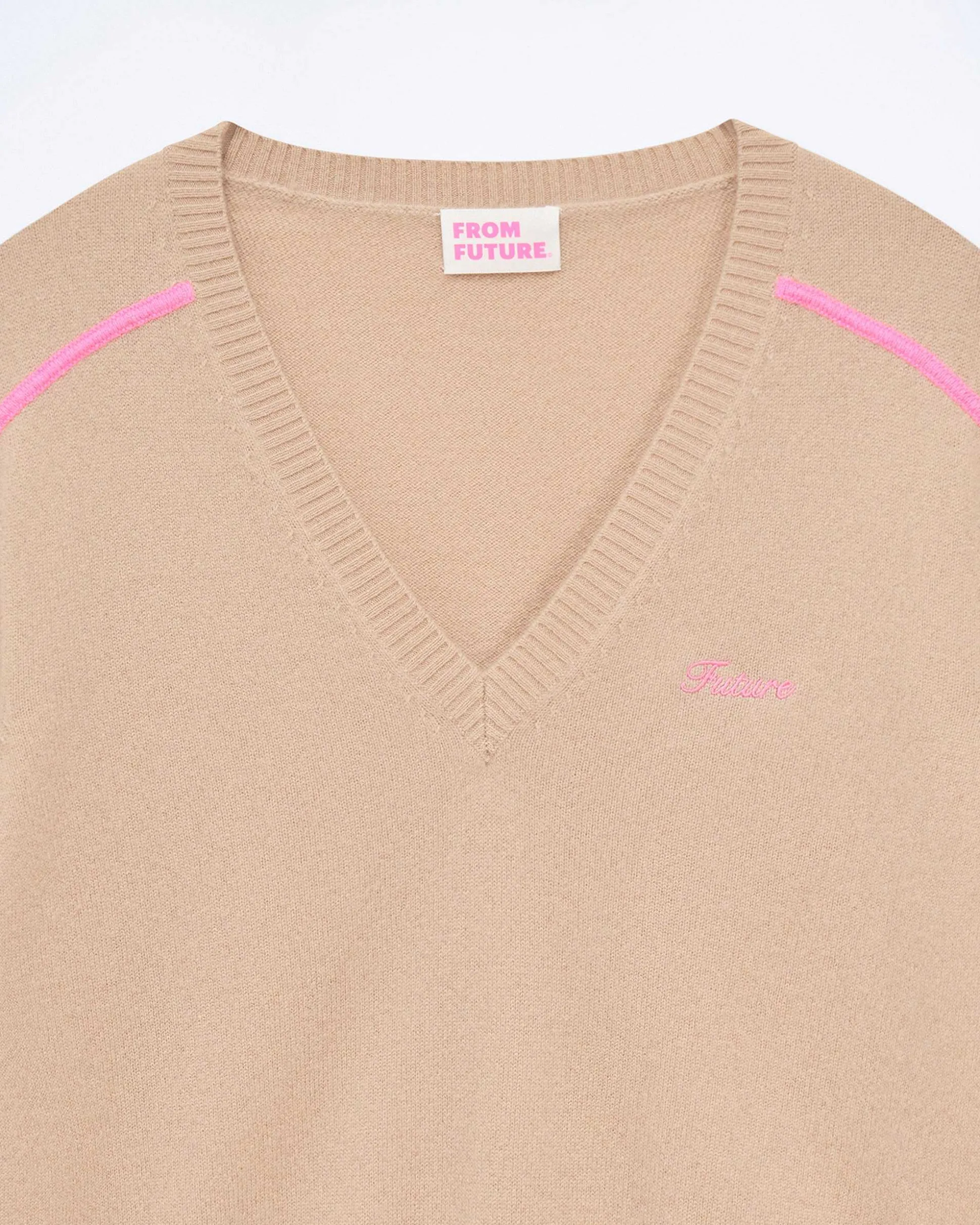 Pull Col V Bandes Fines Future