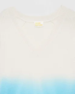 Pull Col V Dip Dye Leger