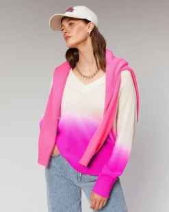 Pull Col V Dip Dye Leger