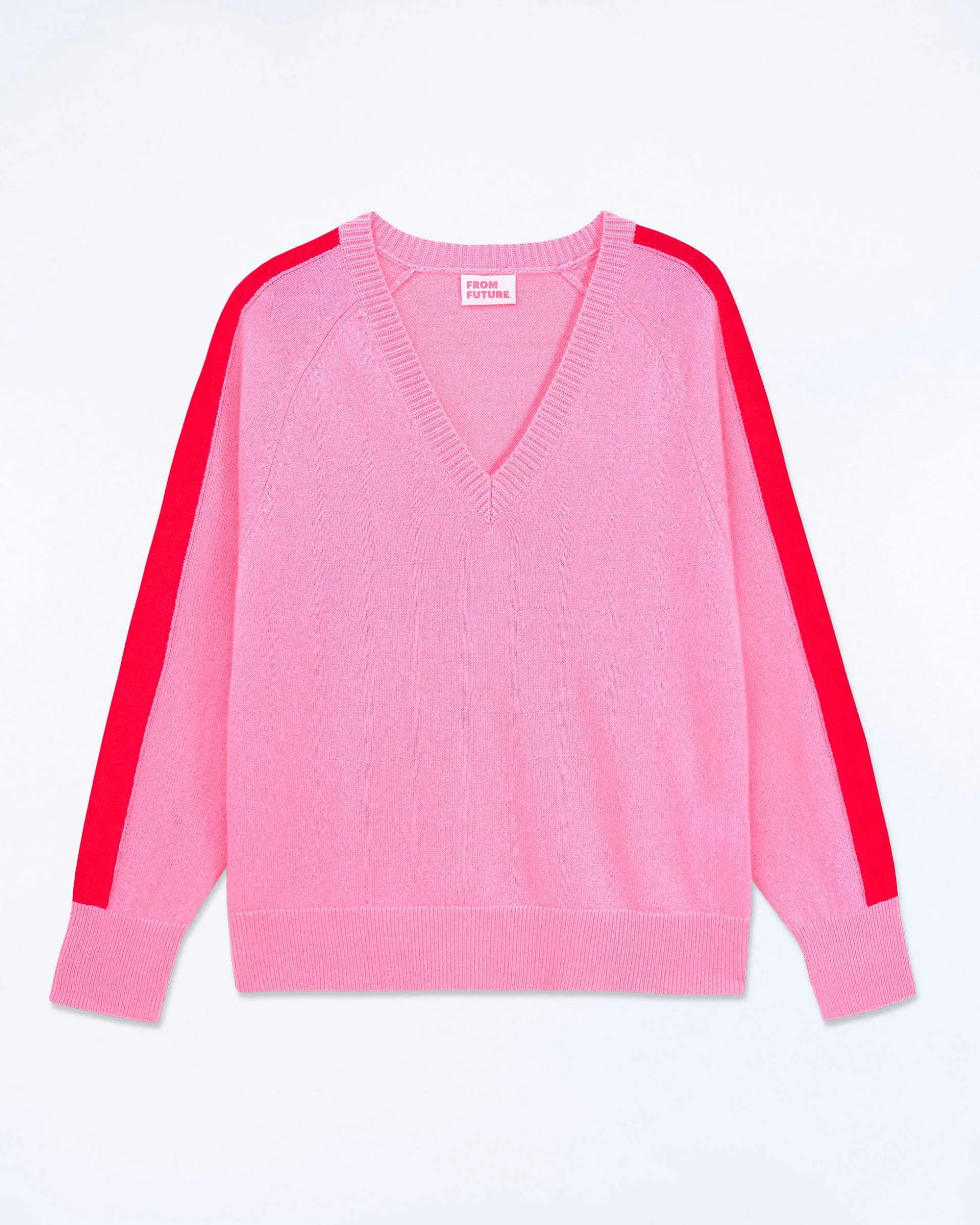 Pull Col V Oversize Bande Manches Light