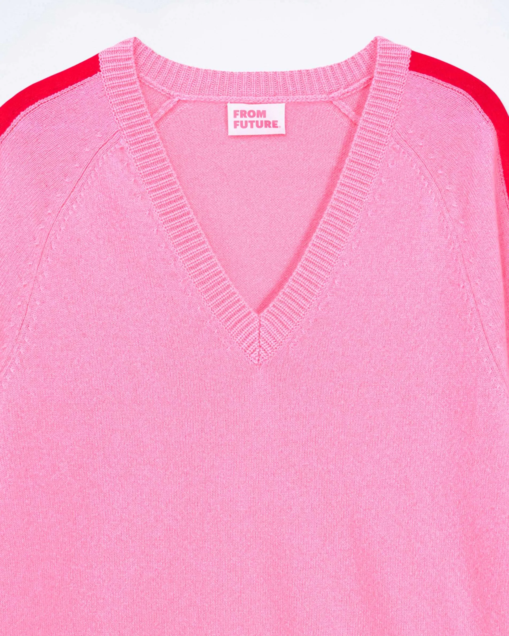 Pull Col V Oversize Bande Manches Light