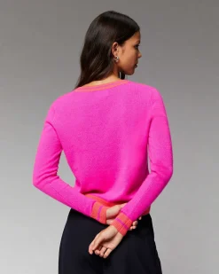 Pull Col V Rayures Tennis Leger