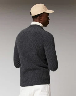 Pull Gilet A Cotes Zippe