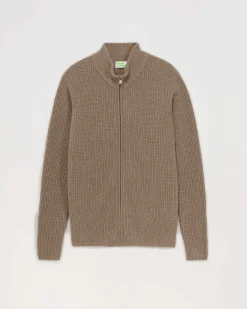 Pull Gilet A Cotes Zippe