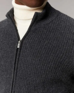 Pull Gilet A Cotes Zippe