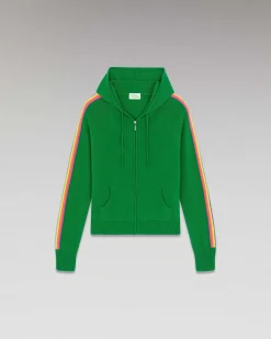 Pull Hoodie Bandes Manches Multico Leger