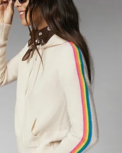 Pull Hoodie Bandes Manches Multico Leger