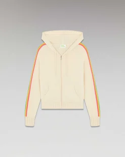 Pull Hoodie Bandes Manches Multico Leger