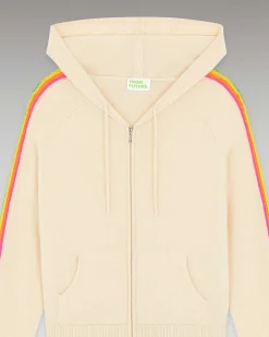 Pull Hoodie Bandes Manches Multico Leger