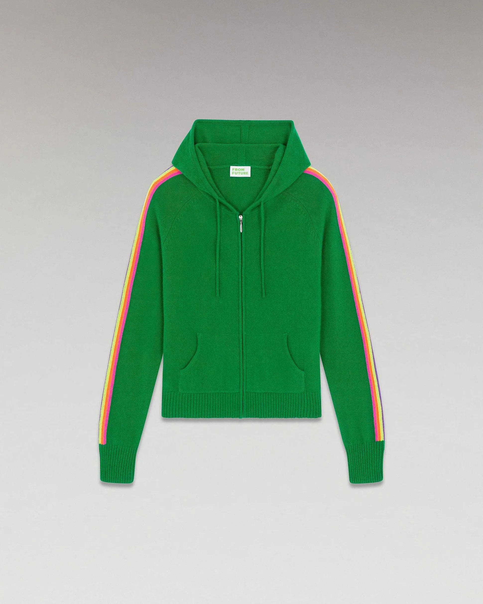 Pull Hoodie Bandes Manches Multico Leger