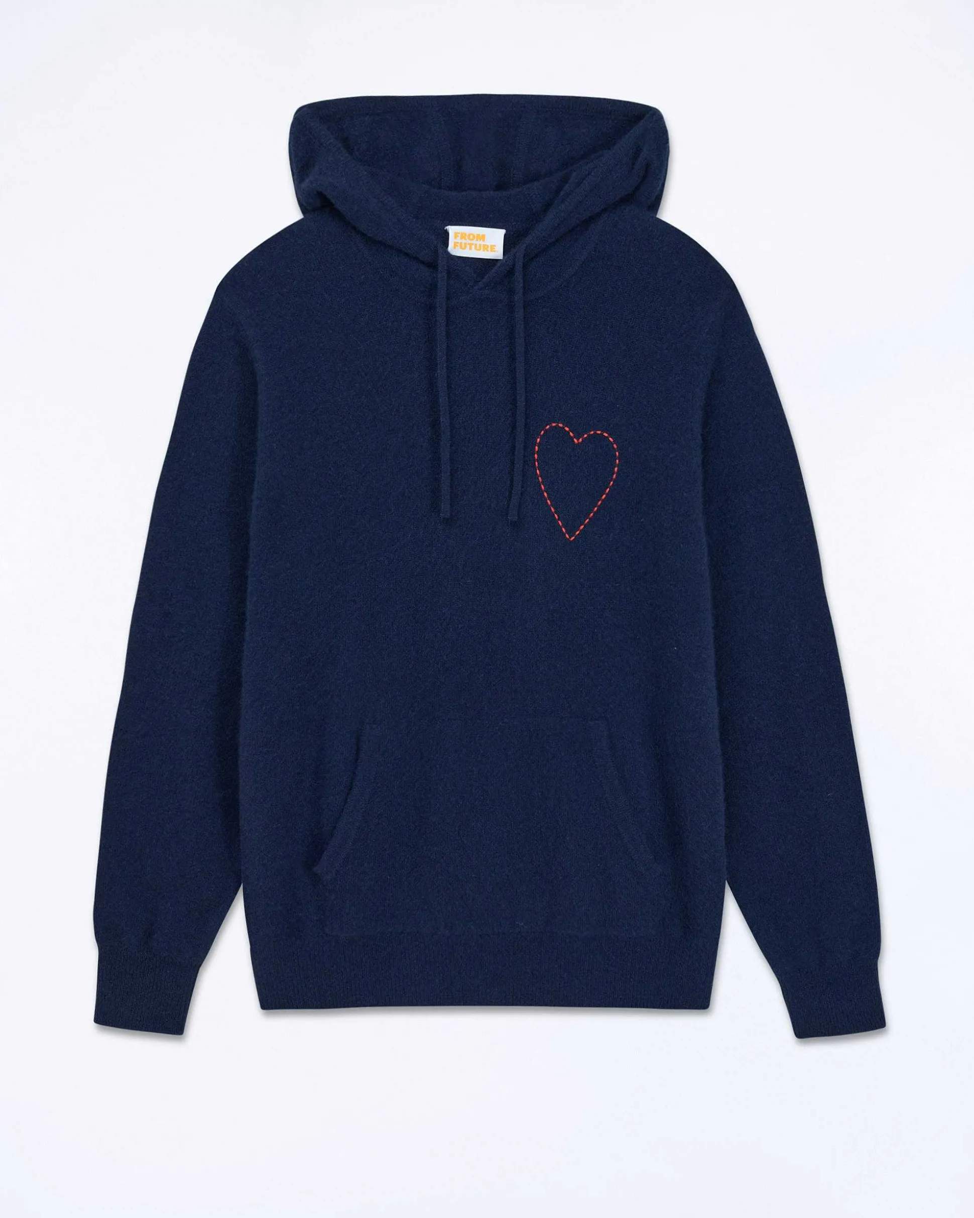 Pull Hoodie Coeur Brode
