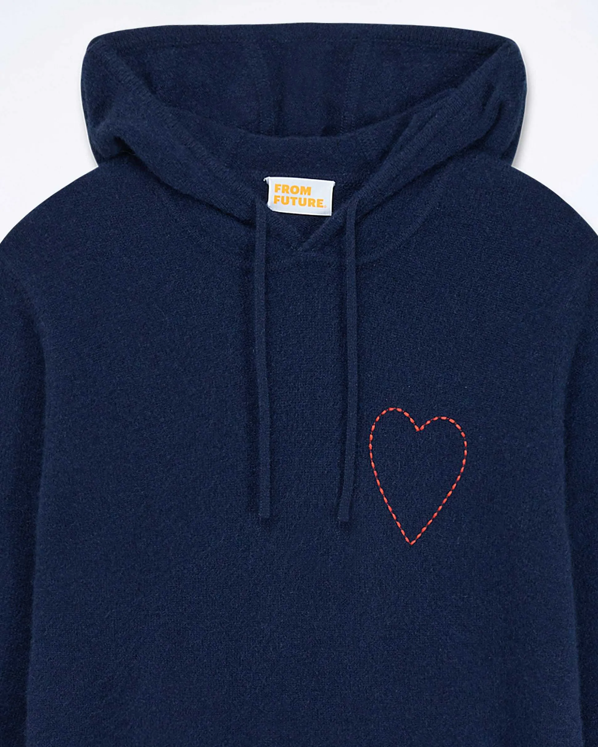 Pull Hoodie Coeur Brode