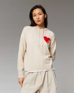 Pull Hoodie Coeur Leger