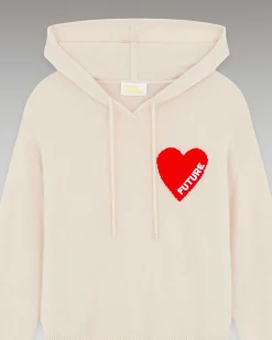 Pull Hoodie Coeur Leger