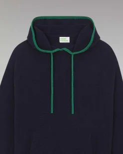 Pull Hoodie Liserets Contrastes Leger