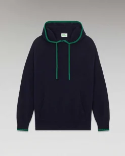 Pull Hoodie Liserets Contrastes Leger