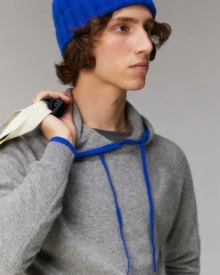 Pull Hoodie Liserets Contrastes Leger