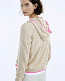 Pull Hoodie Oversize Liserets Contrastes