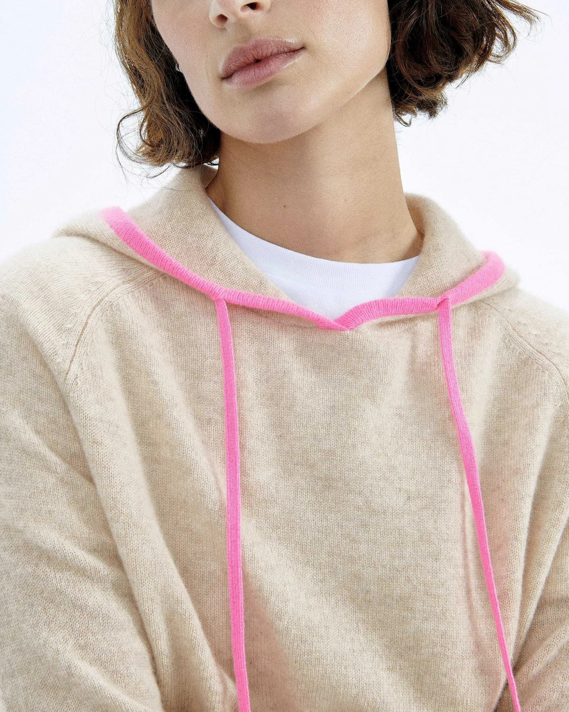 Pull Hoodie Oversize Liserets Contrastes