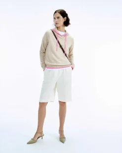 Pull Hoodie Oversize Liserets Contrastes